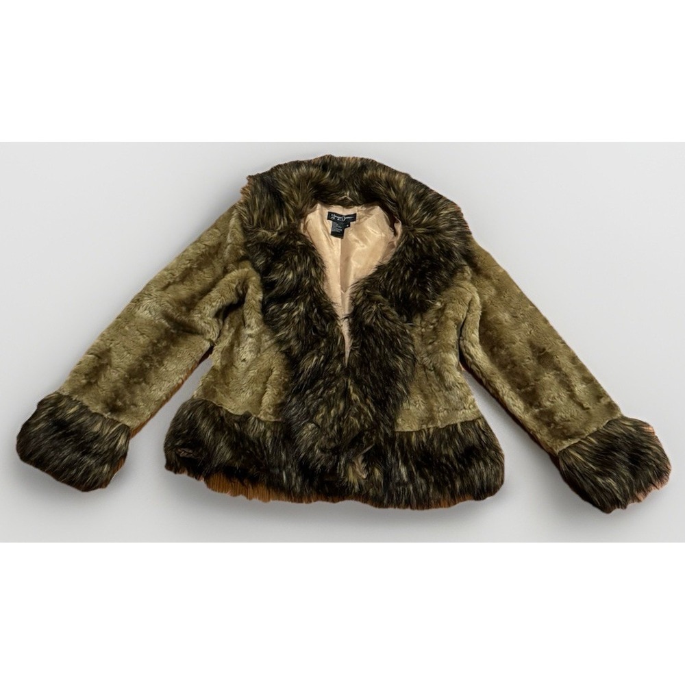 Vintage Prosper Devine Faux Fur Jacket S Penny Lane Mob Wife Glam Old Money Y2K